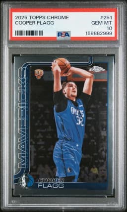 2025 #251 Cooper Flagg PSA 10 Topps Chrome