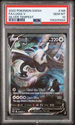 2022 #186 Full Art/Lugia V PSA 10 Sword & Shield Silver Tempest