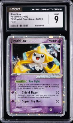 2006 #94 Jirachi EX-Holo CGC 9 EX Crystal Guardians Pokemon