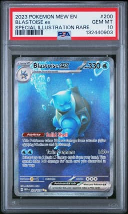 2023 #200 Blastoise EX PSA 10 Mew EN-151