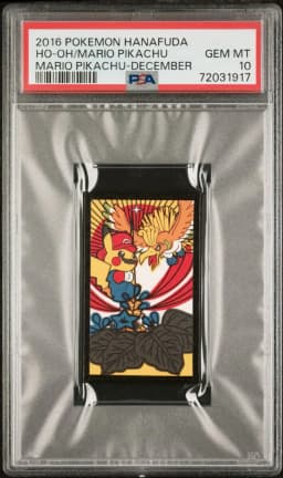 2016 #NA HO-Oh/Mario Pikachu PSA 10 Hanafuda Mario Pikachu