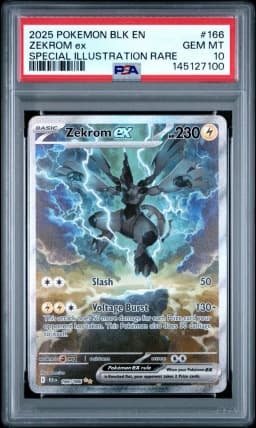 2025 #166 Zekrom EX PSA 10 Blk EN-Black Bolt