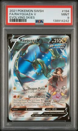2021 #194 Full Art/Rayquaza V PSA 9 Sword & Shield Evolving Skies