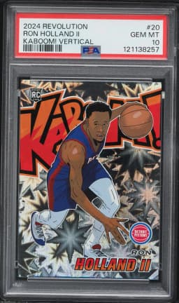 2024 #20 Ron Holland II PSA 10 Panini Revolution Kaboom! Vertical Basketball
