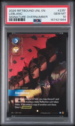 2026 #235* Leblanc - Deceiver PSA 10 Riftbound: League of Legends Unl-Unleashed