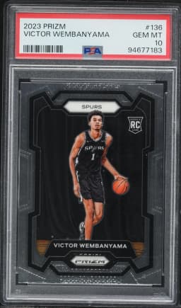 2023 #136 Victor Wembanyama PSA 10 Panini Prizm Basketball