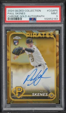 2024 #CGAPS Paul Skenes PSA 9 Topps Gilded Collection Topps Chrome Gold Autographs Baseball
