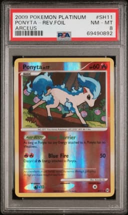 2009 #SH11 Ponyta-Reverse Foil PSA 8 Platinum Arceus Pokemon