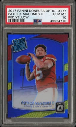 2017 #177 Patrick Mahomes II PSA 10 Panini Donruss Optic Football
