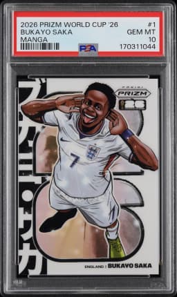 2026 #1 Bukayo Saka PSA 10 Panini Prizm FIFA World Cup 2026 Manga