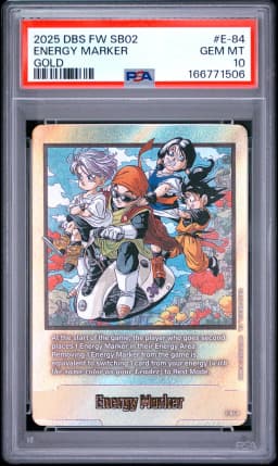 2025 #E-84 Energy Marker PSA 10 Dragon Ball Super Card Game Fusion World Manga Booster 02