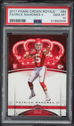 2017 #84 Patrick Mahomes II PSA 10 Panini Crown Royale