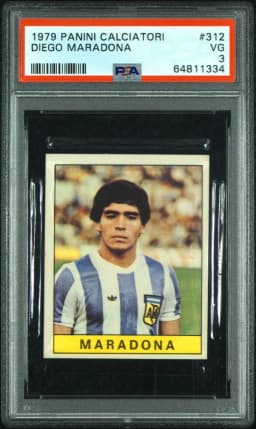 1979 #312 Diego Maradona PSA 3 Panini Calciatori