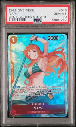 2022 #016 Nami PSA 10 One Piece OP01-Romance Dawn