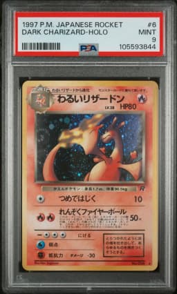 1997 #6 Dark Charizard-Holo PSA 9 Japanese Rocket