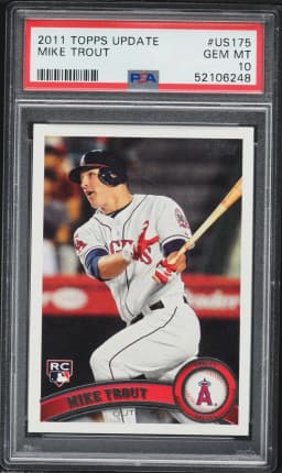 2011 #US175 Mike Trout PSA 10 Topps Update Baseball