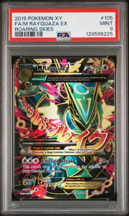 2015 #105 Full Art/M Rayquaza EX PSA 9 XY Roaring Skies