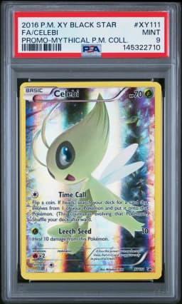 2016 #XY111 Full Art/Celebi PSA 9 XY Black Star Promo