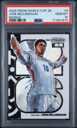 2026 #9 Jude Bellingham PSA 10 Panini Prizm FIFA World Cup 2026 Manga