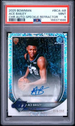 2025 #BCA-AB Ace Bailey PSA 9 Bowman Chrome Autographs