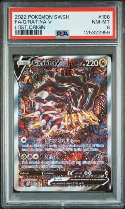 2022 #186 Full Art/Giratina V PSA 8 Sword & Shield Lost Origin