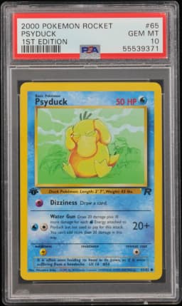 2000 #65 Psyduck 1st Edition PSA 10 Rocket