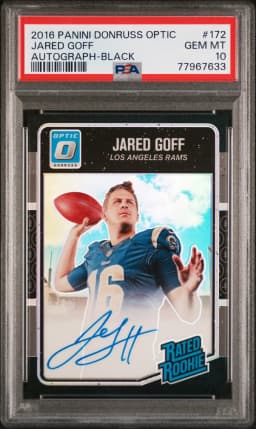 2016 #172 Jared Goff PSA 10 Panini Donruss Optic
