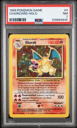 1999 #4 Charizard-Holo PSA 7 Game