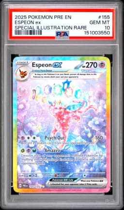 2025 #155 Espeon EX PSA 10 Pre EN-Prismatic Evolutions