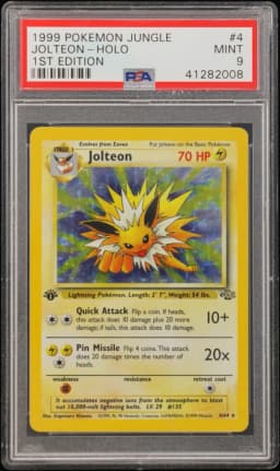 1999 #4 Jolteon-Holo 1st Edition PSA 9 Jungle