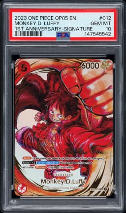 2023 #012 Monkey D. Luffy PSA 10 One Piece OP05-Awakening of the New Era