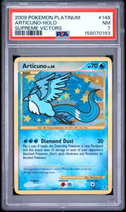2009 #148 Articuno-Holo PSA 7 Platinum Supreme Victors