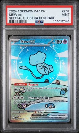 2024 #232 Mew EX PSA 9 Paf EN-Paldean Fates