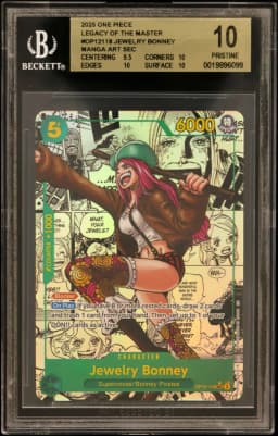 2025 #OP12118 Jewelry Bonney MANGA ART SEC BGS 10 One Piece Card Game Legacy of the Master
