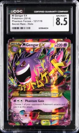 2014 #121 M Gengar EX CGC 8.5 XY Phantom Forces Pokemon