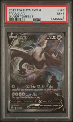2022 #186 Full Art/Lugia V PSA 9 Sword & Shield Silver Tempest