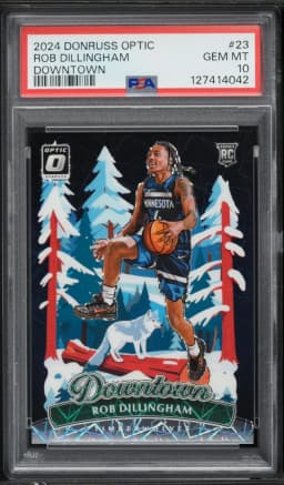 2024 #23 Rob Dillingham PSA 10 Panini Donruss Optic Downtown Basketball