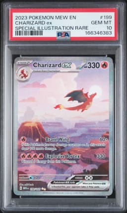 2023 #199 Charizard EX PSA 10 Mew EN-151