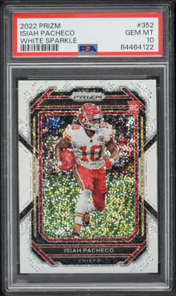 2022 #352 Isiah Pacheco PSA 10 Panini Prizm