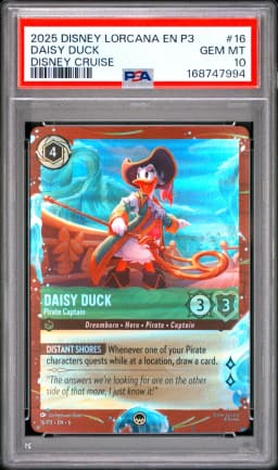 2025 #16 Daisy Duck - Pirate Captain PSA 10 Disney Lorcana EN P3-Promo