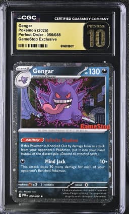 2026 #050 Gengar CGC 10 Pristine Perfect Order - POR EN - English