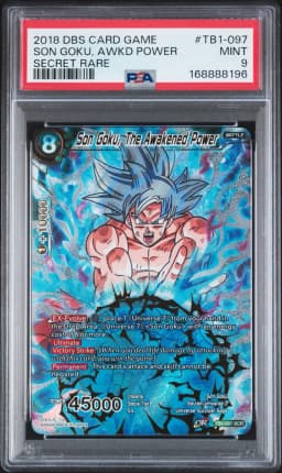 2018 #TB1-097 Son Goku, the Awakened Power PSA 9 Dragon Ball Super Card Game Themed Booster 1 Tournament of Power