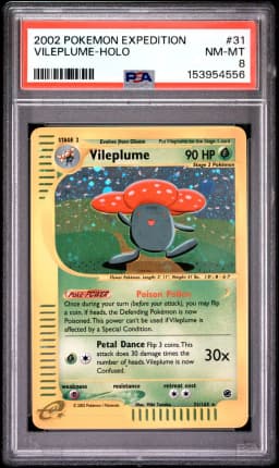 2002 #31 Vileplume-Holo PSA 8 Expedition