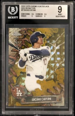 2026 #17 Shohei Ohtani BGS 9 Topps Chrome X Cactus Jack Gold Refractors