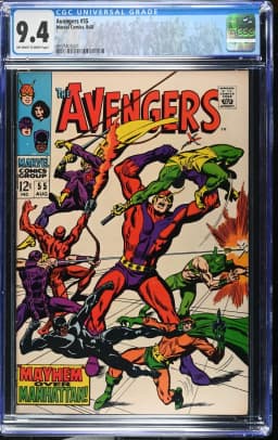 1968 #NA 1968 Avengers #55 CGC 9.4 Marvel Comics CGC 9.4