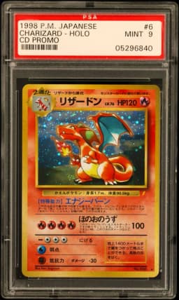1999 #6 Charizard-Holo PSA 9 Japanese CD Promo