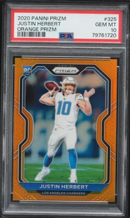 2020 #325 Justin Herbert PSA 10 Panini Prizm Football