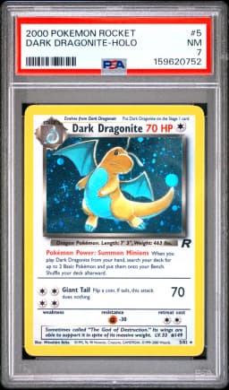 2000 #5 Dark Dragonite-Holo PSA 7 Rocket