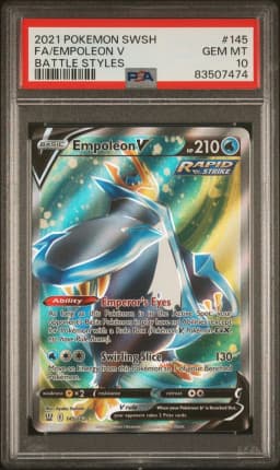 2021 #145 Full Art/Empoleon V PSA 10 Sword & Shield Battle Styles