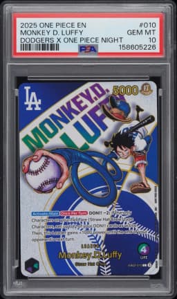2025 #010 Monkey D. Luffy PSA 10 One Piece Promos